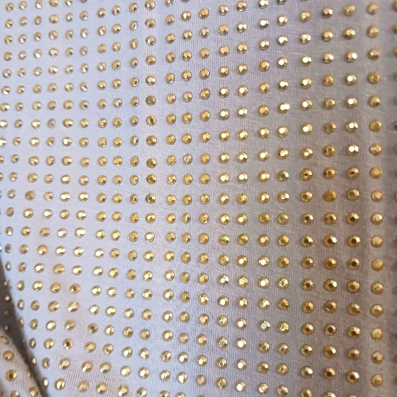 Boston Proper Soft Elegant Beige Studded Women's Top Tie String On Shoulder - Picture 5 of 11